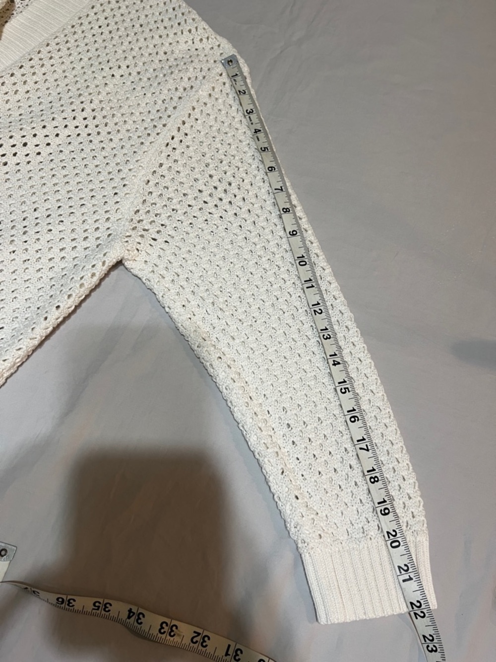 Torrid Whisper White Crochet Cotton Cardigan Sweater Size 2X Boho Coastal - Picture 10 of 10